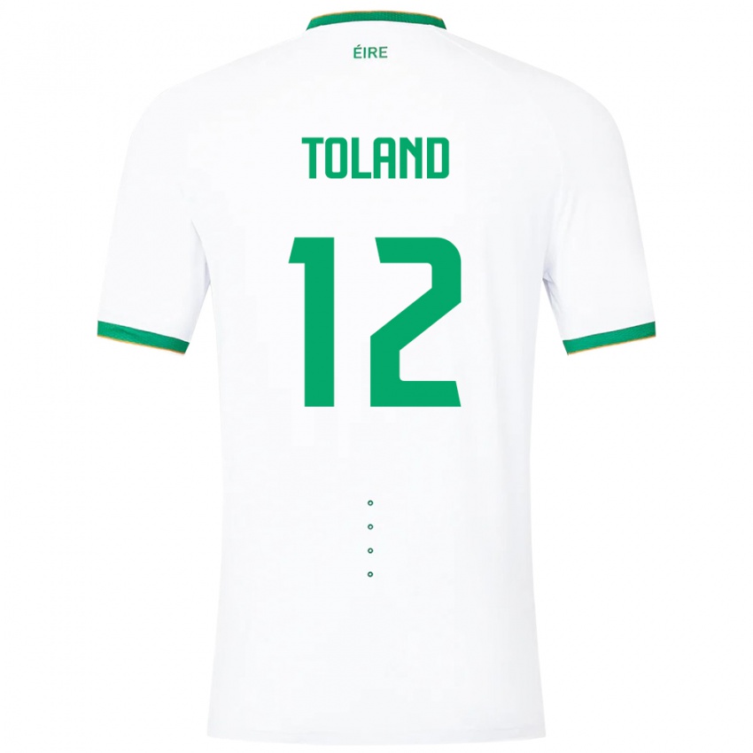 Niño Camiseta Irlanda Tyler Toland #12 Blanco 2ª Equipación 24-26 La Camisa Perú