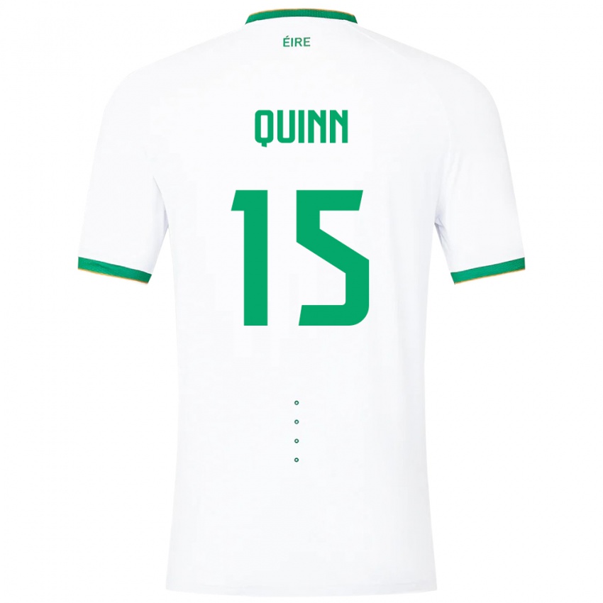 Niño Camiseta Irlanda Lucy Quinn #15 Blanco 2ª Equipación 24-26 La Camisa Perú