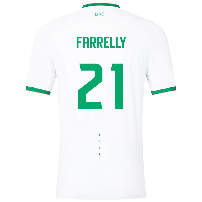 Niño Camiseta Irlanda Sinead Farrelly #21 Blanco 2ª Equipación 24-26 La Camisa Perú