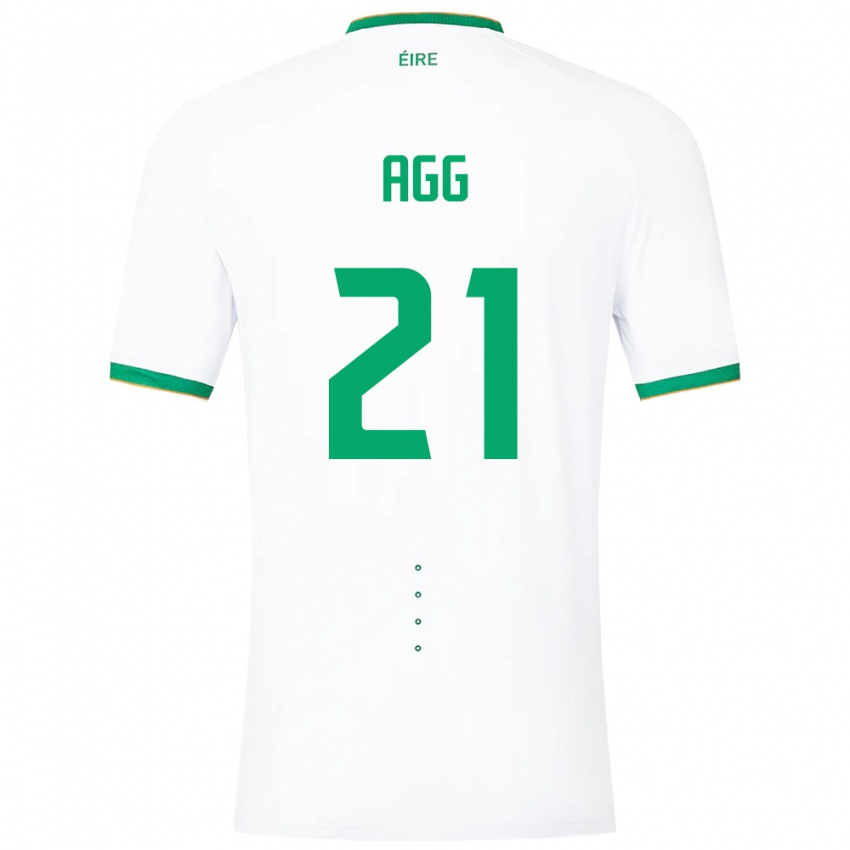 Niño Camiseta Irlanda Lily Agg #21 Blanco 2ª Equipación 24-26 La Camisa Perú