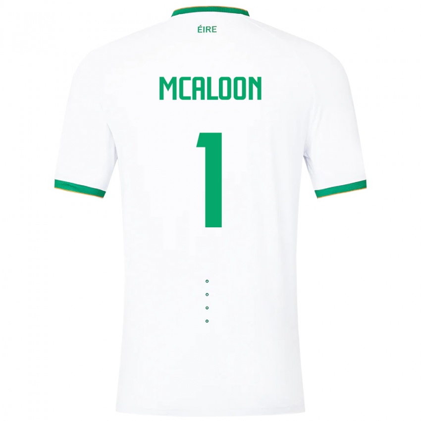 Niño Camiseta Irlanda Naoisha Mcaloon #1 Blanco 2ª Equipación 24-26 La Camisa Perú