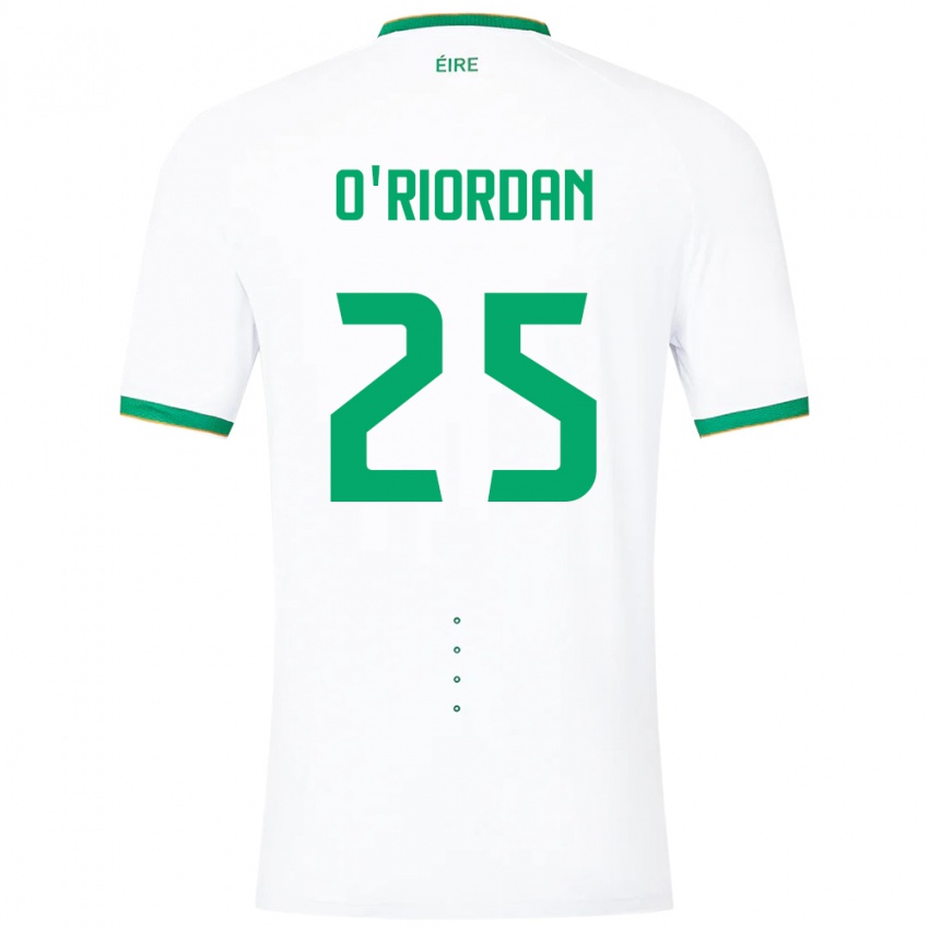 Niño Camiseta Irlanda Claire O'riordan #25 Blanco 2ª Equipación 24-26 La Camisa Perú