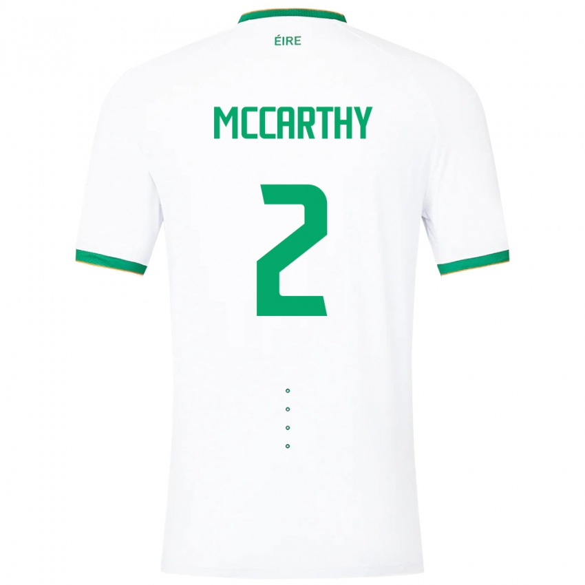 Niño Camiseta Irlanda Savannah Mccarthy #2 Blanco 2ª Equipación 24-26 La Camisa Perú