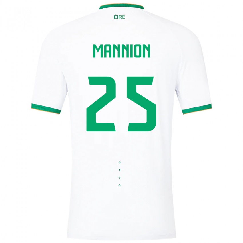 Niño Camiseta Irlanda Aoife Mannion #25 Blanco 2ª Equipación 24-26 La Camisa Perú