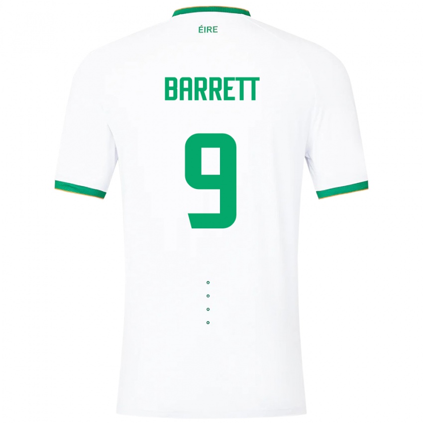 Niño Camiseta Irlanda Amber Barrett #9 Blanco 2ª Equipación 24-26 La Camisa Perú