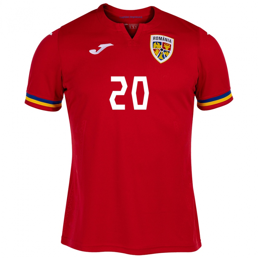 Niño Camiseta Rumania Alexandru Musi #20 Rojo 2ª Equipación 24-26 La Camisa Perú