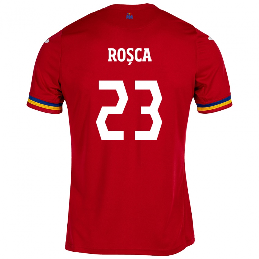 Niño Camiseta Rumania Alexandru Roșca #23 Rojo 2ª Equipación 24-26 La Camisa Perú