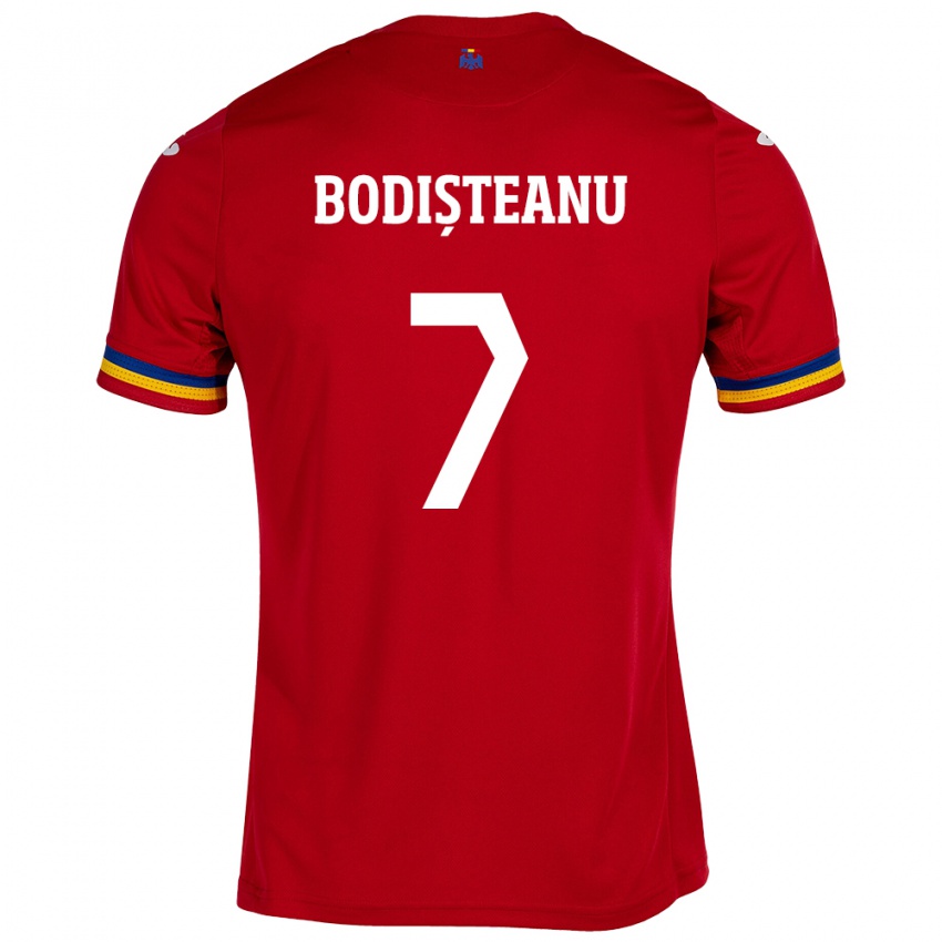 Niño Camiseta Rumania Ștefan Bodișteanu #7 Rojo 2ª Equipación 24-26 La Camisa Perú