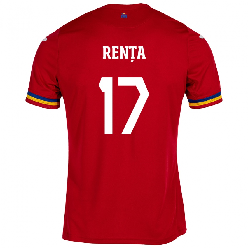 Niño Camiseta Rumania Denis Rența #17 Rojo 2ª Equipación 24-26 La Camisa Perú