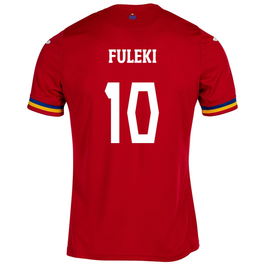 Niño Camiseta Rumania Samuel Fuleki #10 Rojo 2ª Equipación 24-26 La Camisa Perú