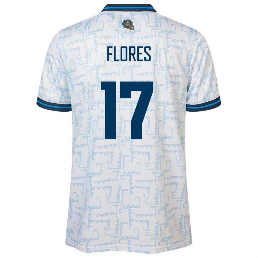 Niño Camiseta El Salvador Diego Flores #17 Blanco 2ª Equipación 24-26 La Camisa Perú