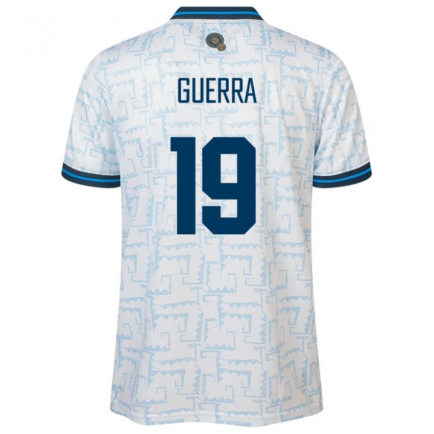 Niño Camiseta El Salvador Steven Guerra #19 Blanco 2ª Equipación 24-26 La Camisa Perú