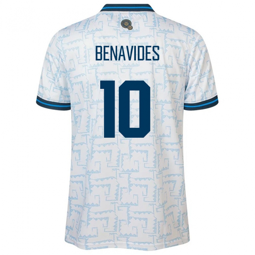 Niño Camiseta El Salvador Matthew Benavides #10 Blanco 2ª Equipación 24-26 La Camisa Perú