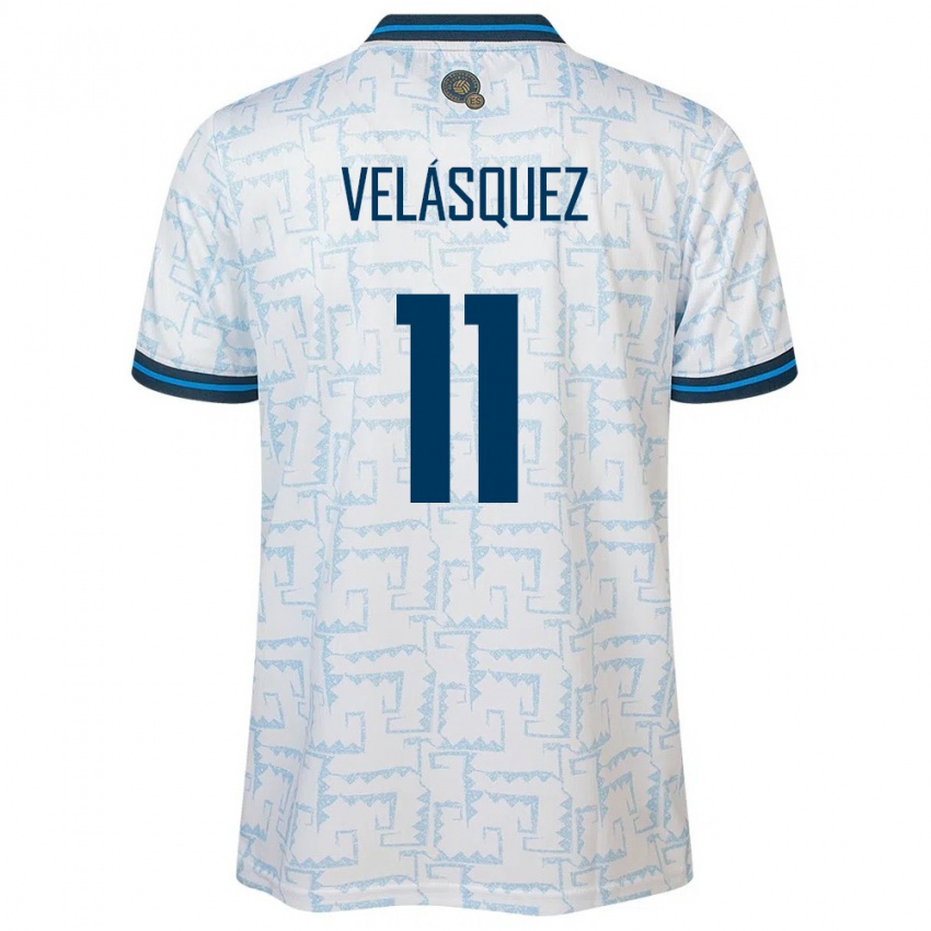 Niño Camiseta El Salvador Jackeline Velásquez #11 Blanco 2ª Equipación 24-26 La Camisa Perú