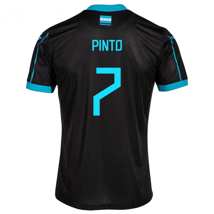 Niño Camiseta Honduras José Pinto #7 Negro 2ª Equipación 24-26 La Camisa Perú