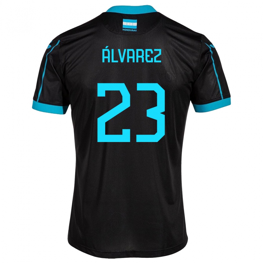 Niño Camiseta Honduras Jorge Álvarez #23 Negro 2ª Equipación 24-26 La Camisa Perú