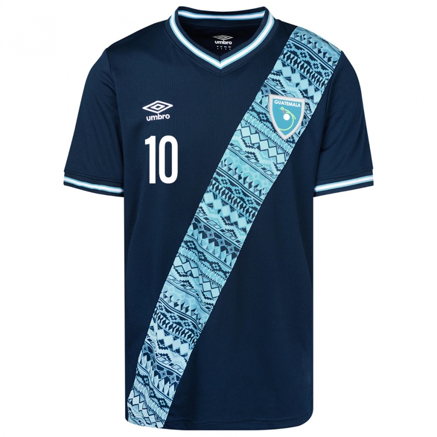 Niño Camiseta Guatemala Axel De La Cruz #10 Azul 2ª Equipación 24-26 La Camisa Perú