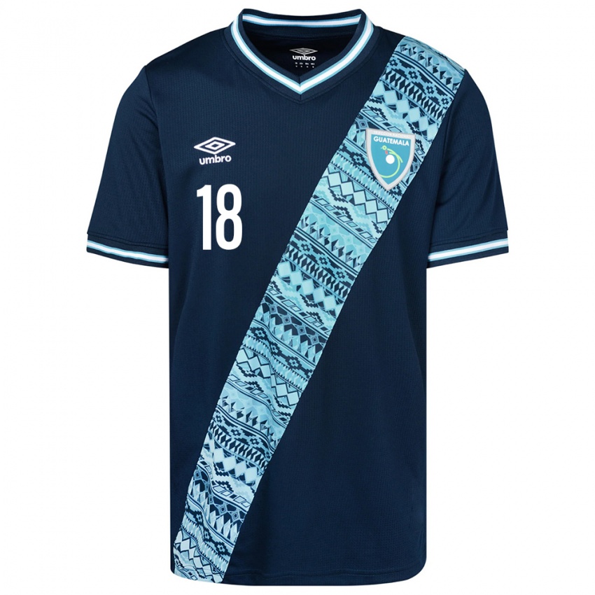 Niño Camiseta Guatemala Óscar Santis #18 Azul 2ª Equipación 24-26 La Camisa Perú