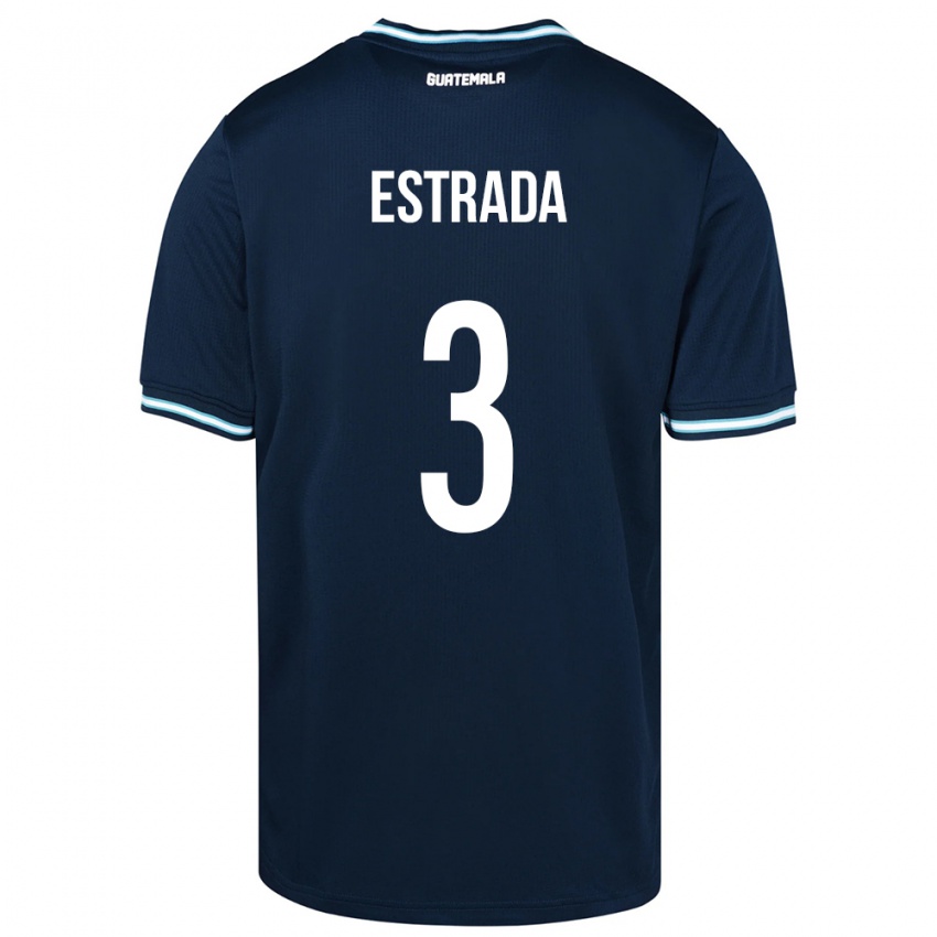 Niño Camiseta Guatemala Carlos Estrada #3 Azul 2ª Equipación 24-26 La Camisa Perú