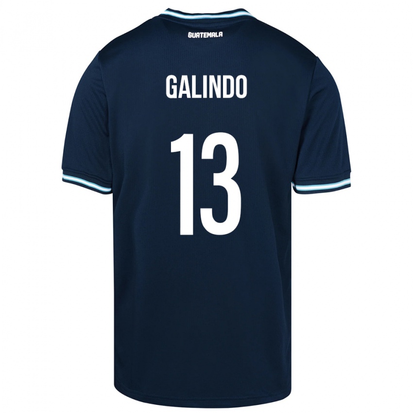 Niño Camiseta Guatemala Alejandro Galindo #13 Azul 2ª Equipación 24-26 La Camisa Perú