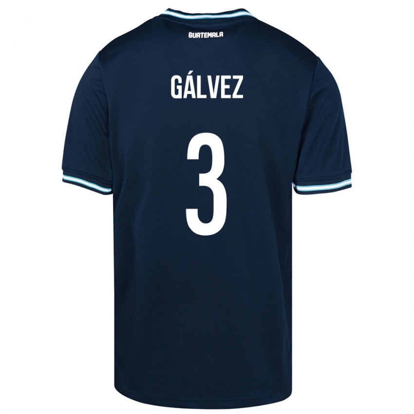 Niño Camiseta Guatemala Fredy Gálvez #3 Azul 2ª Equipación 24-26 La Camisa Perú