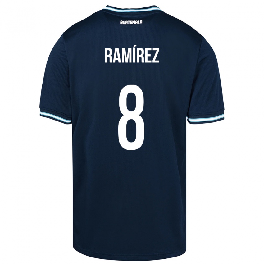 Niño Camiseta Guatemala Dennis Ramírez #8 Azul 2ª Equipación 24-26 La Camisa Perú