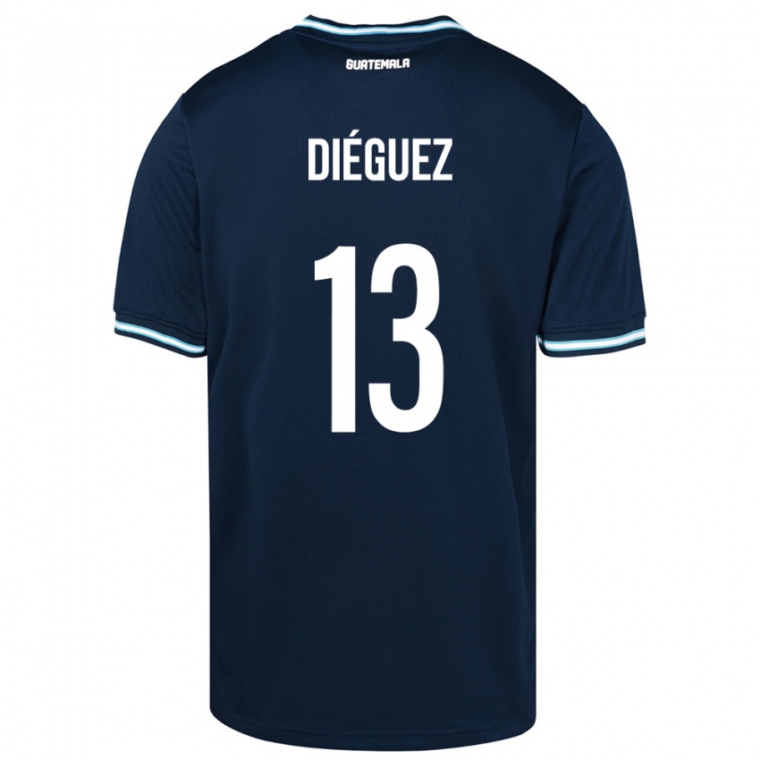 Niño Camiseta Guatemala Jonathan Diéguez #13 Azul 2ª Equipación 24-26 La Camisa Perú