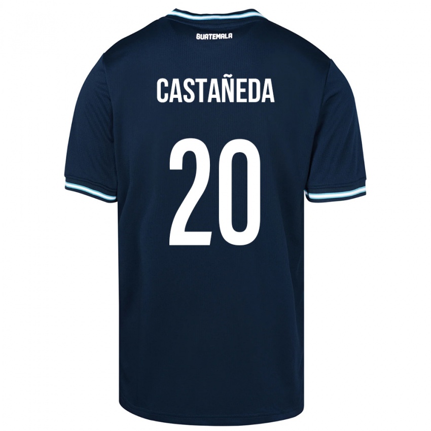 Niño Camiseta Guatemala Brayam Castañeda #20 Azul 2ª Equipación 24-26 La Camisa Perú