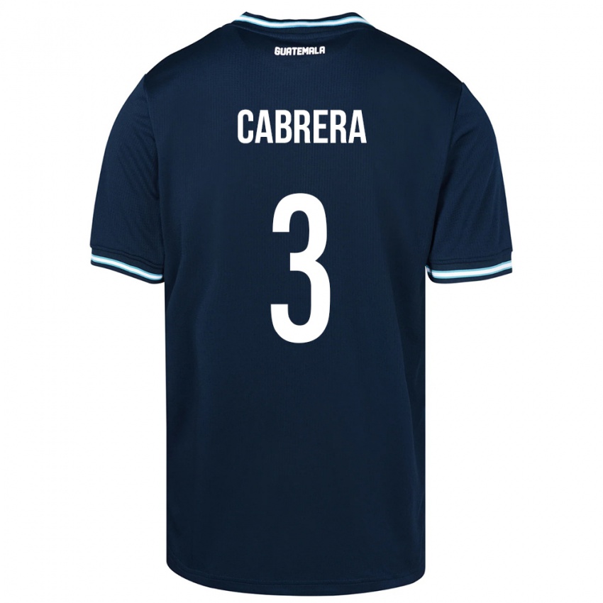 Niño Camiseta Guatemala Gabriel Cabrera #3 Azul 2ª Equipación 24-26 La Camisa Perú