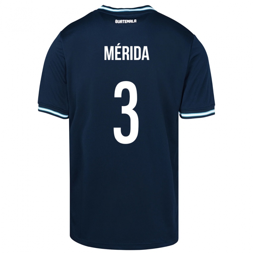 Niño Camiseta Guatemala Daniel Mérida #3 Azul 2ª Equipación 24-26 La Camisa Perú