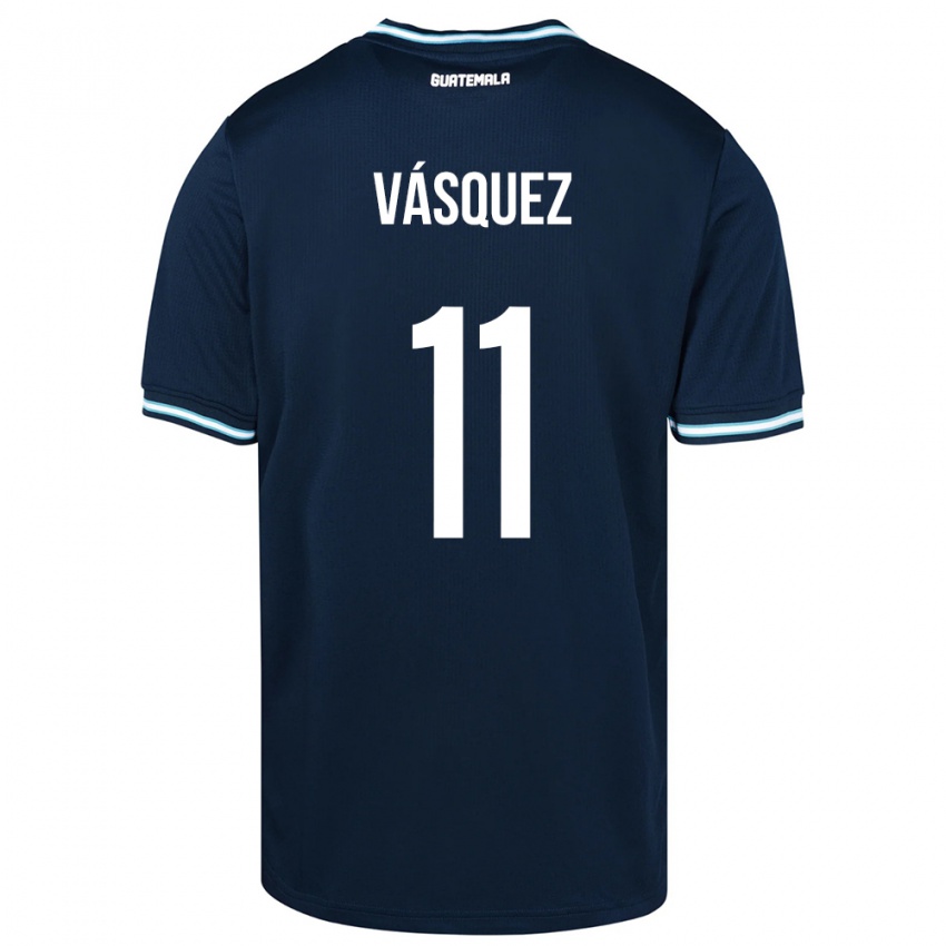 Niño Camiseta Guatemala Gabino Vásquez #11 Azul 2ª Equipación 24-26 La Camisa Perú