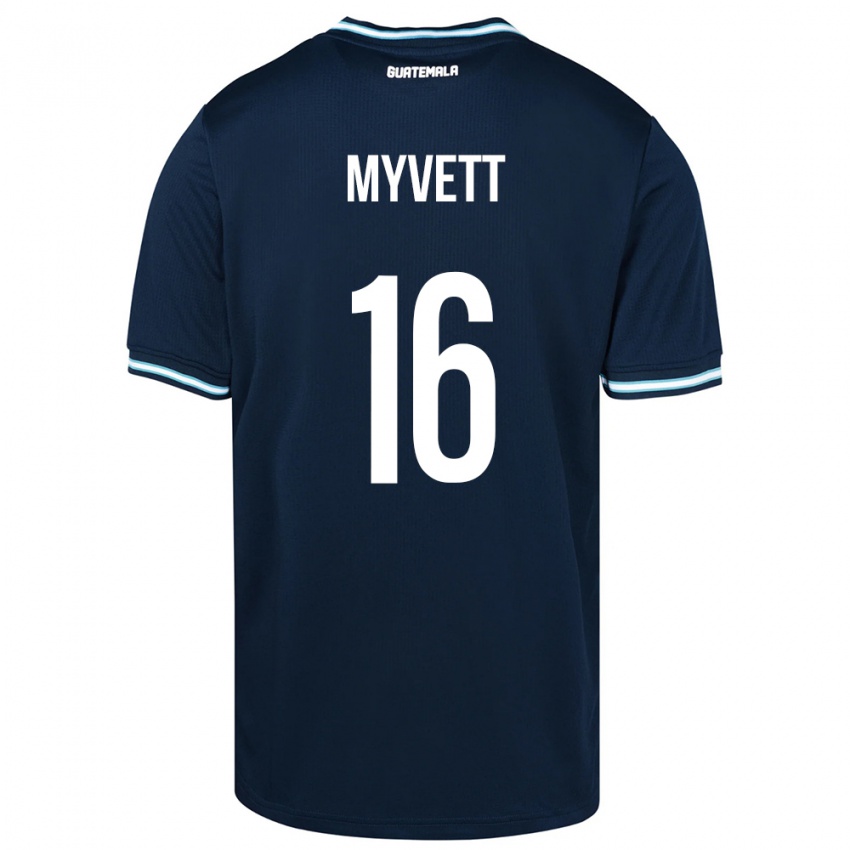 Niño Camiseta Guatemala Jemery Myvett #16 Azul 2ª Equipación 24-26 La Camisa Perú