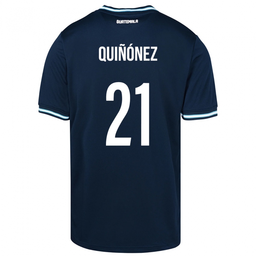 Niño Camiseta Guatemala Andrea Quiñónez #21 Azul 2ª Equipación 24-26 La Camisa Perú