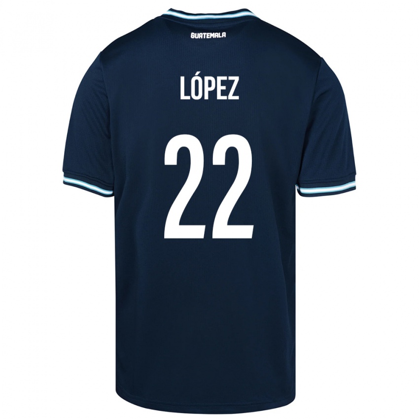 Niño Camiseta Guatemala Whitney López #22 Azul 2ª Equipación 24-26 La Camisa Perú