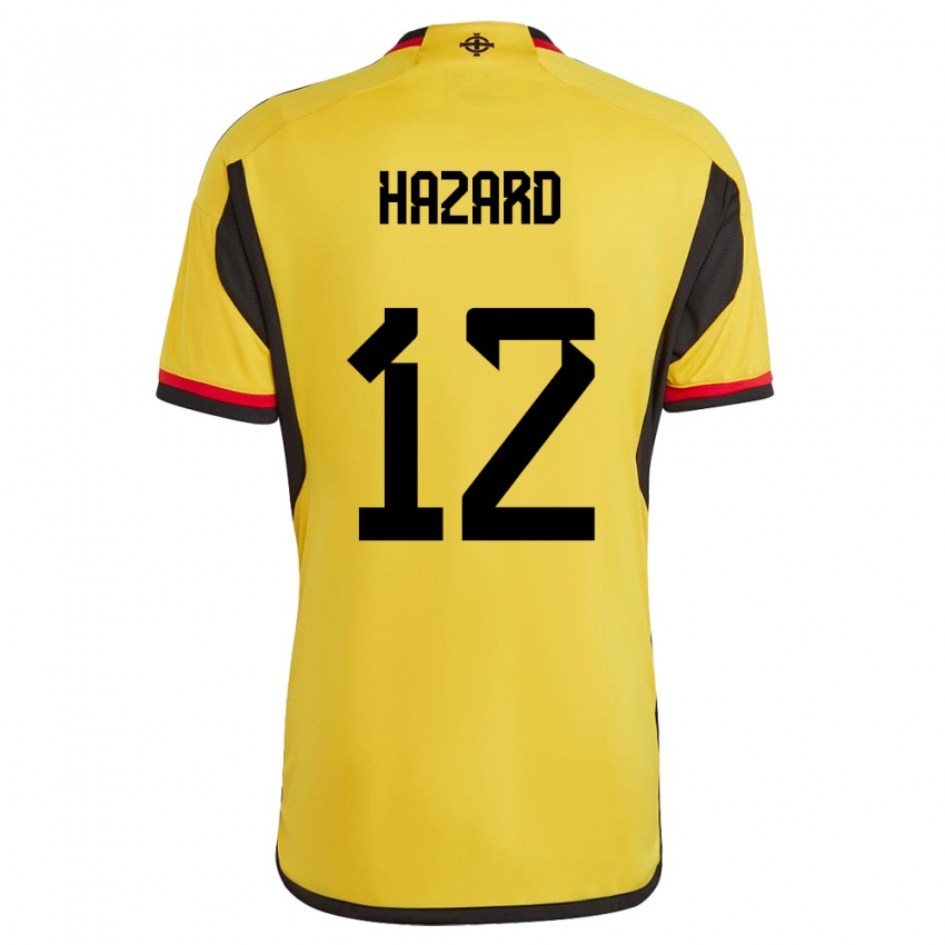 Niño Camiseta Irlanda Del Norte Conor Hazard #12 Blanco 2ª Equipación 24-26 La Camisa Perú