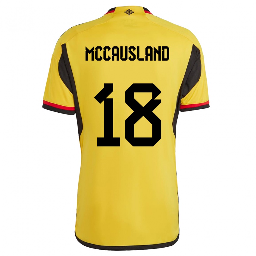 Niño Camiseta Irlanda Del Norte Ross Mccausland #18 Blanco 2ª Equipación 24-26 La Camisa Perú