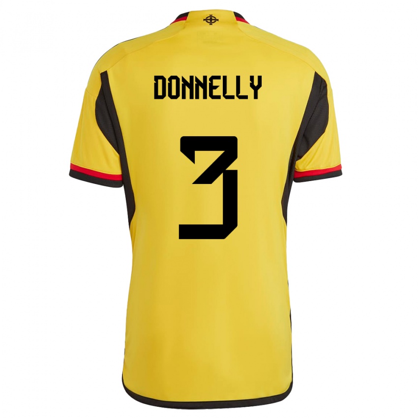 Niño Camiseta Irlanda Del Norte Aaron Donnelly #3 Blanco 2ª Equipación 24-26 La Camisa Perú