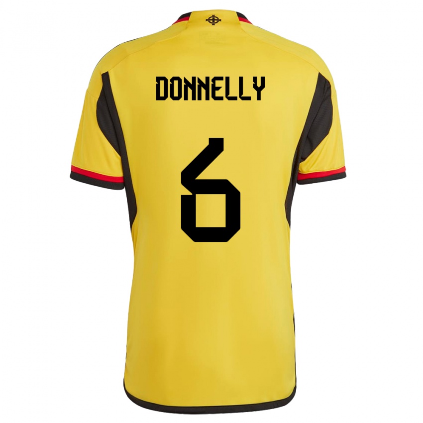 Niño Camiseta Irlanda Del Norte Ryan Donnelly #6 Blanco 2ª Equipación 24-26 La Camisa Perú