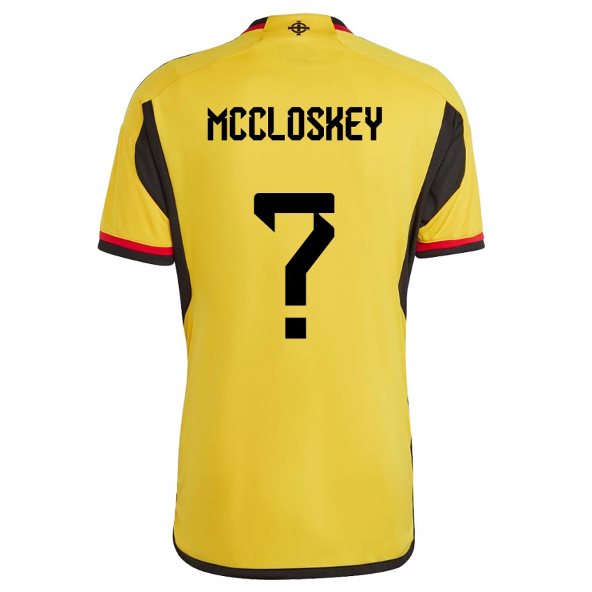 Niño Camiseta Irlanda Del Norte Darragh Mccloskey #0 Blanco 2ª Equipación 24-26 La Camisa Perú