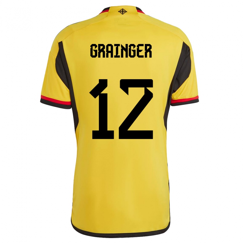 Niño Camiseta Irlanda Del Norte Owen Grainger #12 Blanco 2ª Equipación 24-26 La Camisa Perú