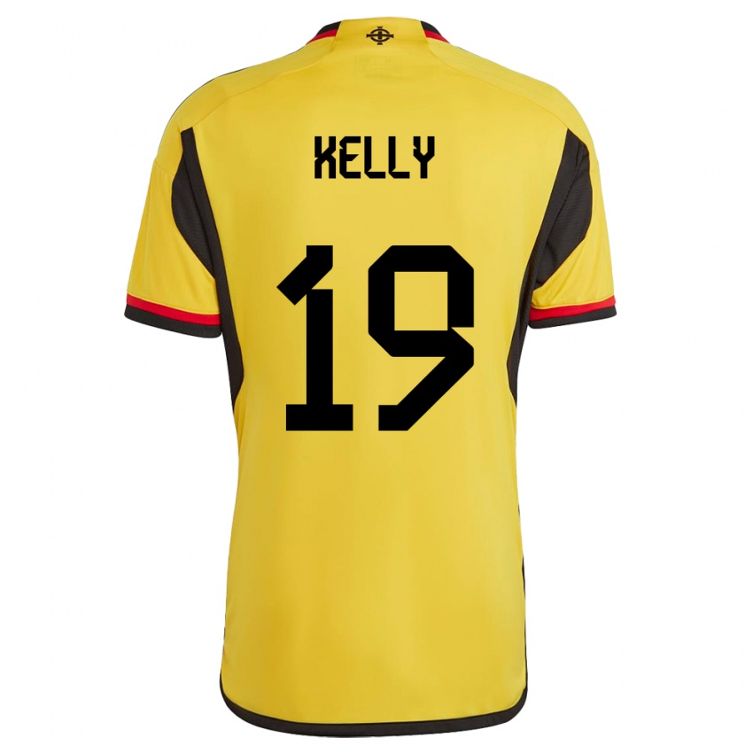 Niño Camiseta Irlanda Del Norte Oscar Kelly #19 Blanco 2ª Equipación 24-26 La Camisa Perú