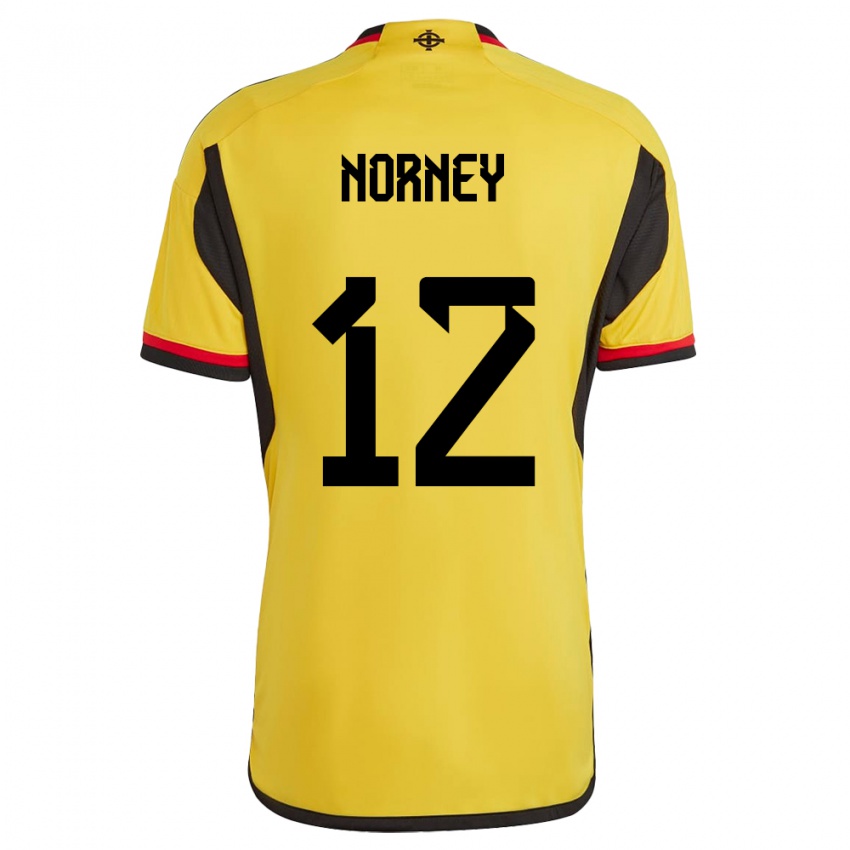 Niño Camiseta Irlanda Del Norte Rachael Norney #12 Blanco 2ª Equipación 24-26 La Camisa Perú