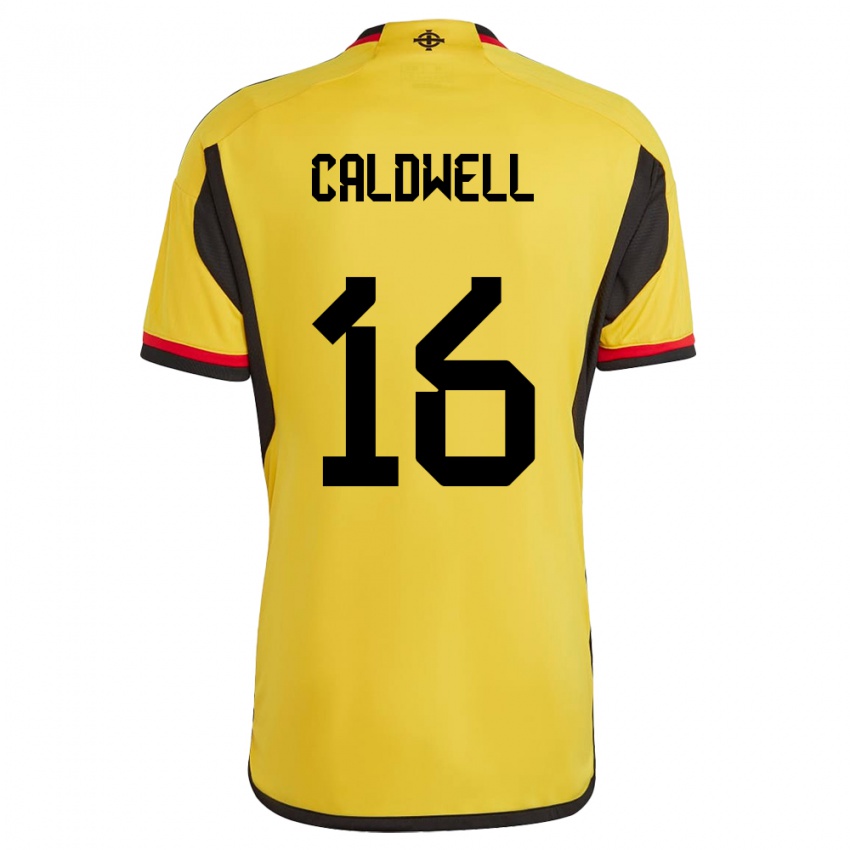 Niño Camiseta Irlanda Del Norte Nadene Caldwell #16 Blanco 2ª Equipación 24-26 La Camisa Perú