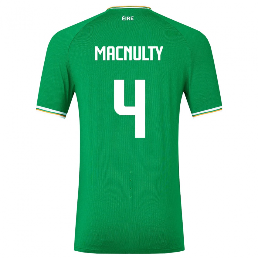 Hombre Camiseta Irlanda Anselmo García Macnulty #4 Verde 1ª Equipación 24-26 La Camisa Perú