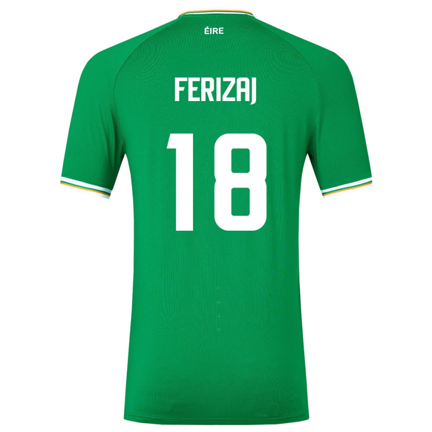 Hombre Camiseta Irlanda Justin Ferizaj #18 Verde 1ª Equipación 24-26 La Camisa Perú