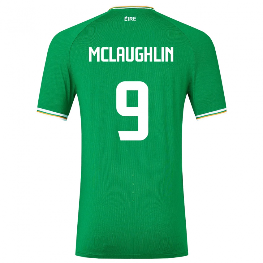 Hombre Camiseta Irlanda Erin Mclaughlin #9 Verde 1ª Equipación 24-26 La Camisa Perú