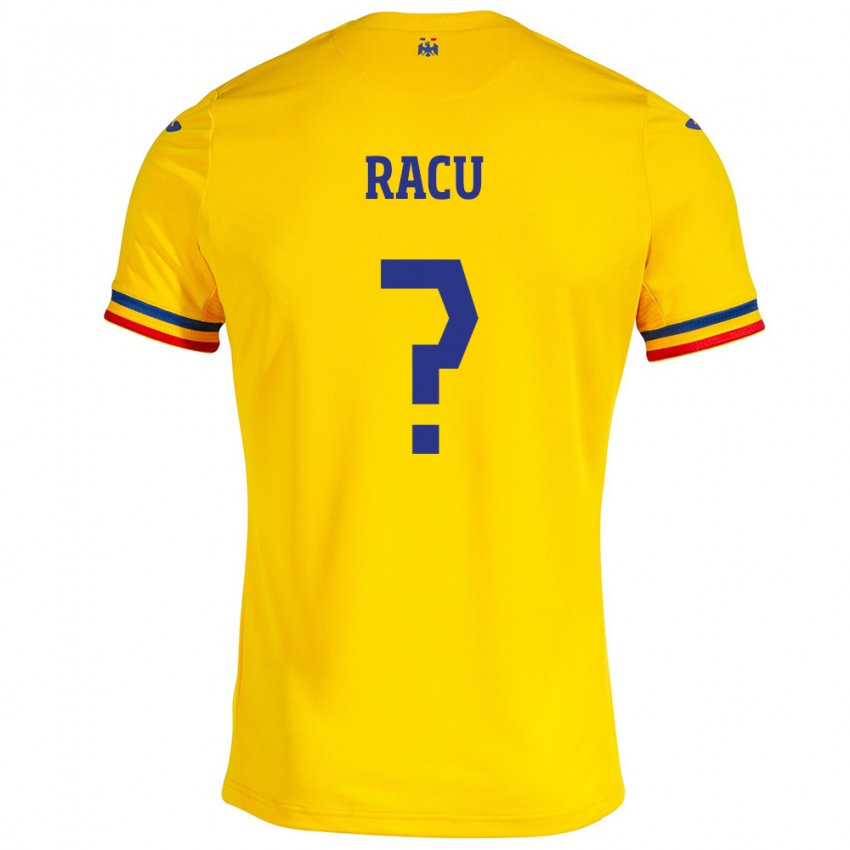 Hombre Camiseta Rumania Andrei Racu #0 Amarillo 1ª Equipación 24-26 La Camisa Perú