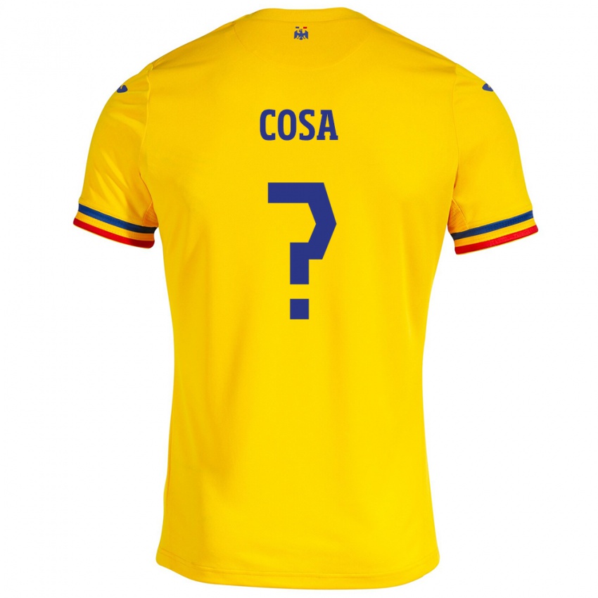 Hombre Camiseta Rumania Tudor Cosa #0 Amarillo 1ª Equipación 24-26 La Camisa Perú