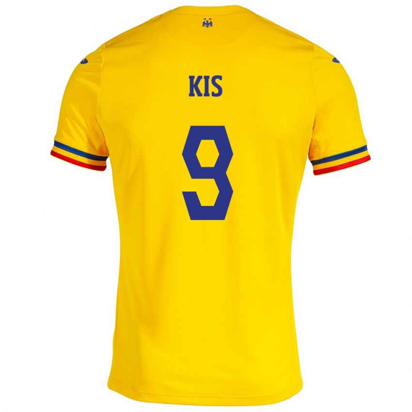 Hombre Camiseta Rumania Anita Kis #9 Amarillo 1ª Equipación 24-26 La Camisa Perú
