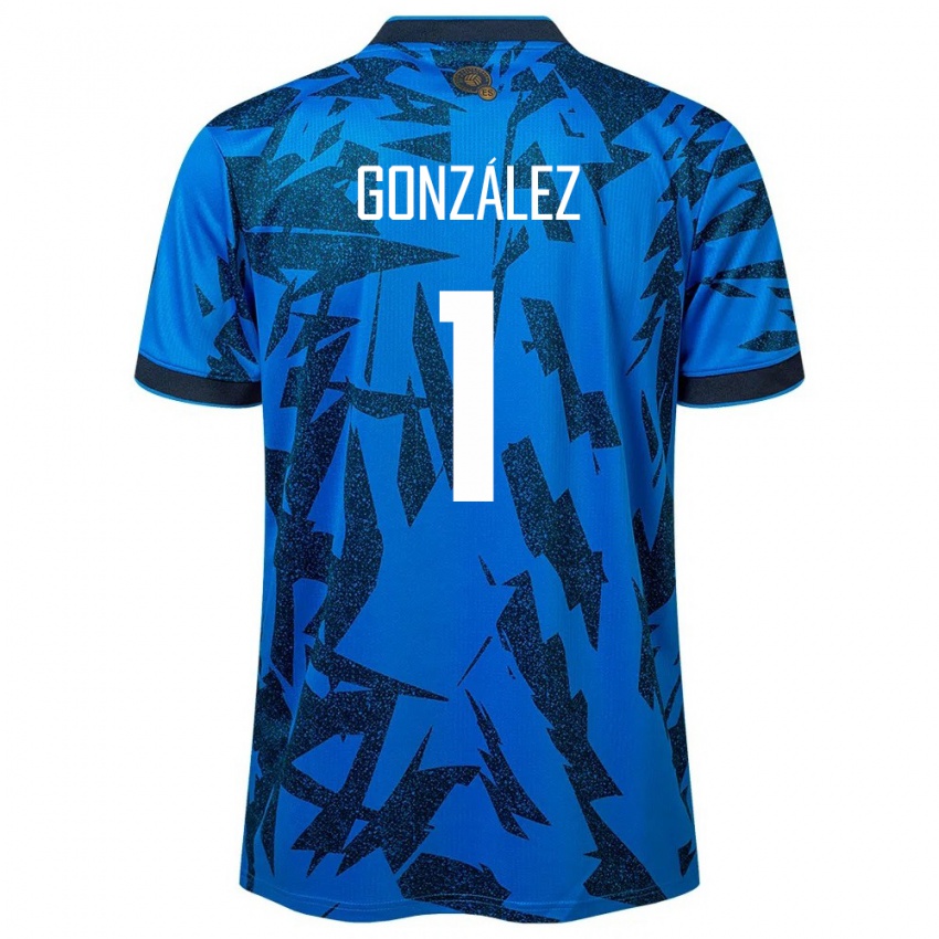 Hombre Camiseta El Salvador Mario González #1 Azul 1ª Equipación 24-26 La Camisa Perú